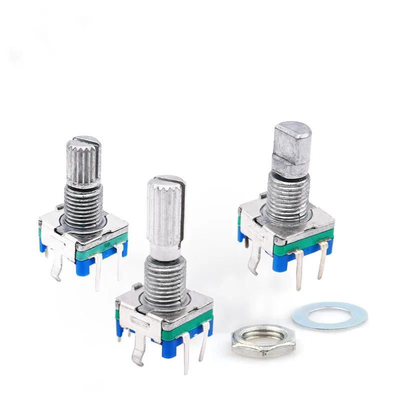 5PCS/Lot Ec11 Rotary Encoder Switch 15/20mm Plum Blossom Handle Half Shaft 20 Bit Pulse Digital Signal Potentiometer