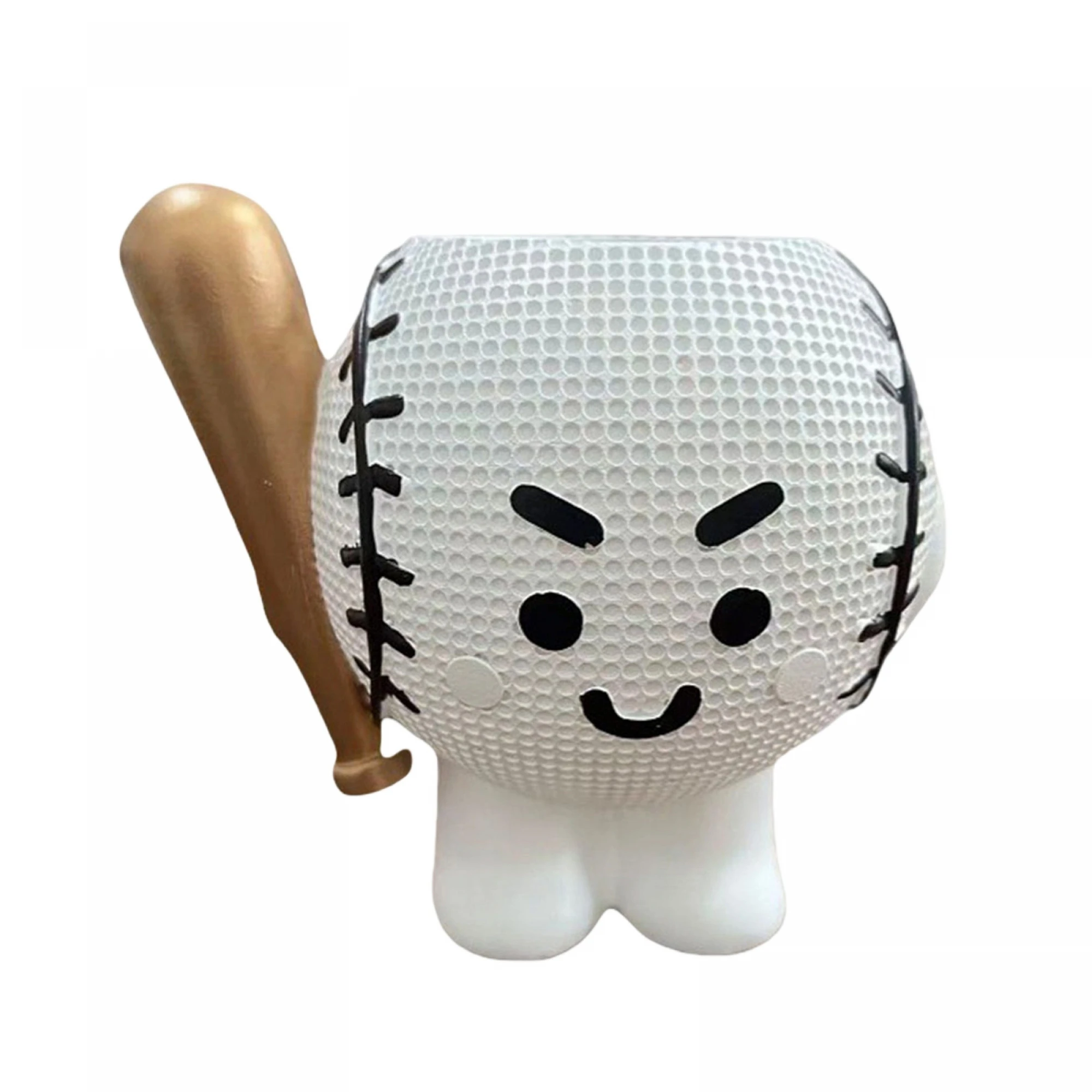 

Настольный органайзер из смолы на бейсбольной тематике с цветочным горшком — очаровательный держатель для карандашей для хранения на рабочем столе для дома или офиса