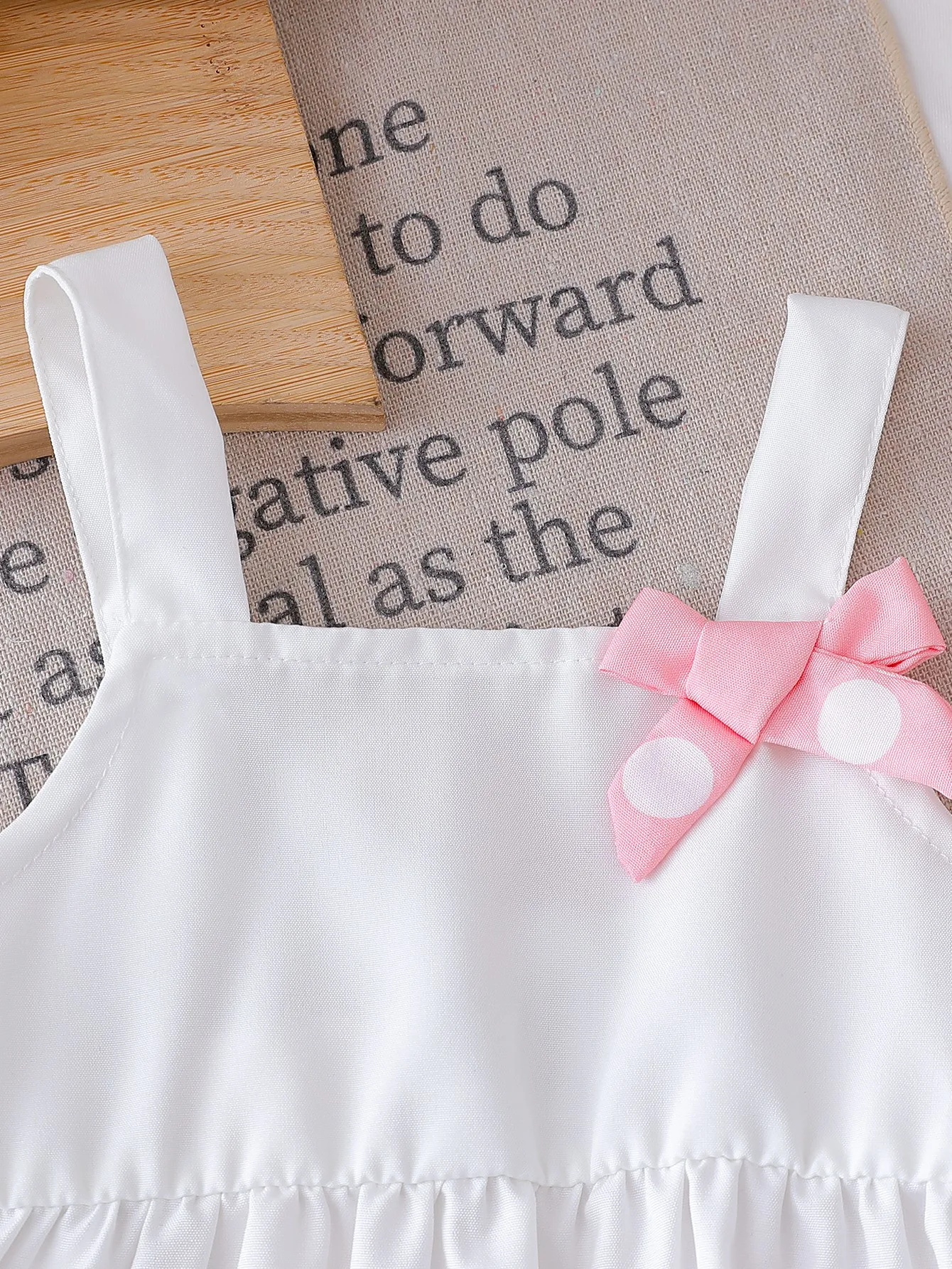 2025 Summer New Infant Girl’s Ice Cream Print Strap Top with Polka Dot Shorts, Casual Holiday Two-Piece Set image 4