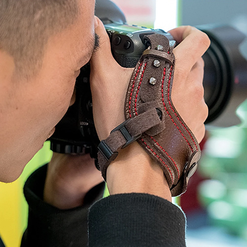 Camera Leather Wrist Strap Portable DSLR Camera Hand Grip Belt for Canon Nikon Sony Fujifilm SLR DSLR Photography Accessories