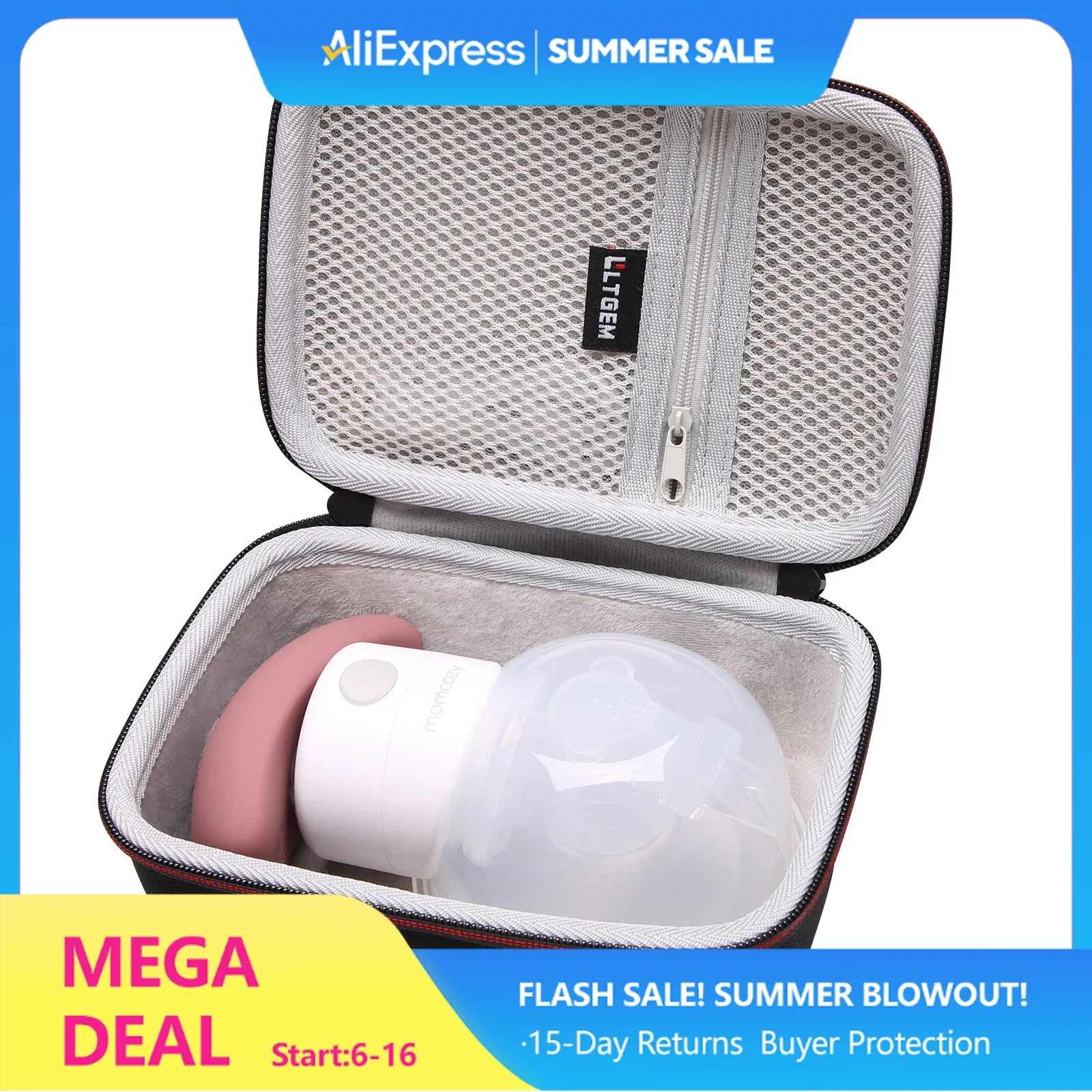 

EVA Hard Case for Momcousy Wearable Breast Pump Momcozy Warming Lactation Massager 2-in-1 Protective Carrying Storage Bag