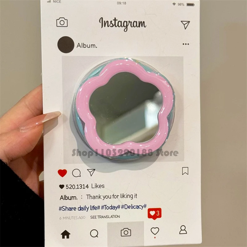 

Корейский милый мультяшный розовый цветок зеркало магнитный держатель Grip Tok Griptok подставка для телефона держатель поддержка для iPhone Magsafe Smart Tok