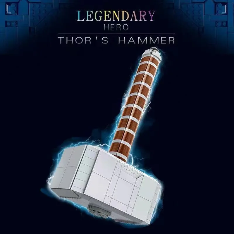 

979 new products+Thor's Hammer movie MOC model+Children's and boys' birthday Christmas gifts+Compatible with 76209+Building bloc