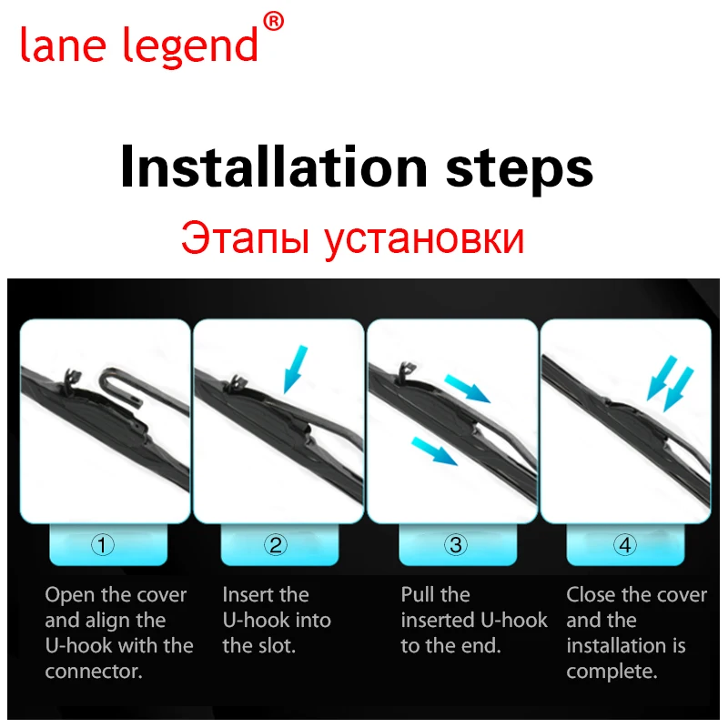 leyenda para Honda Accord 8th 2008 2009 2010 2011 2012 limpiaparabrisas delanteros cepillos cortador accesorios U J gancho