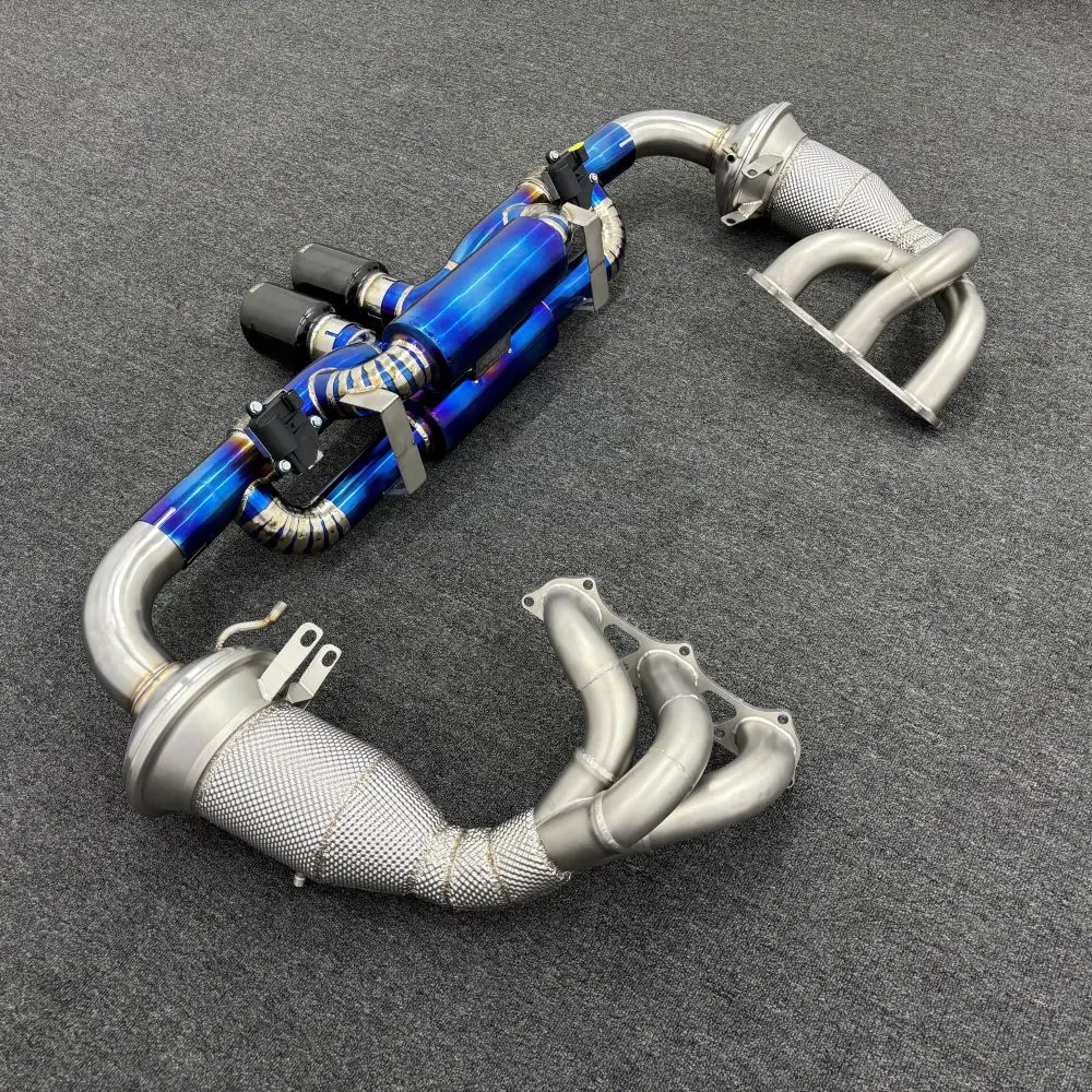 Titanium Alloy Water Drop Catback Exhaust Pipes Designed Specifically for Porsche 992 GT3