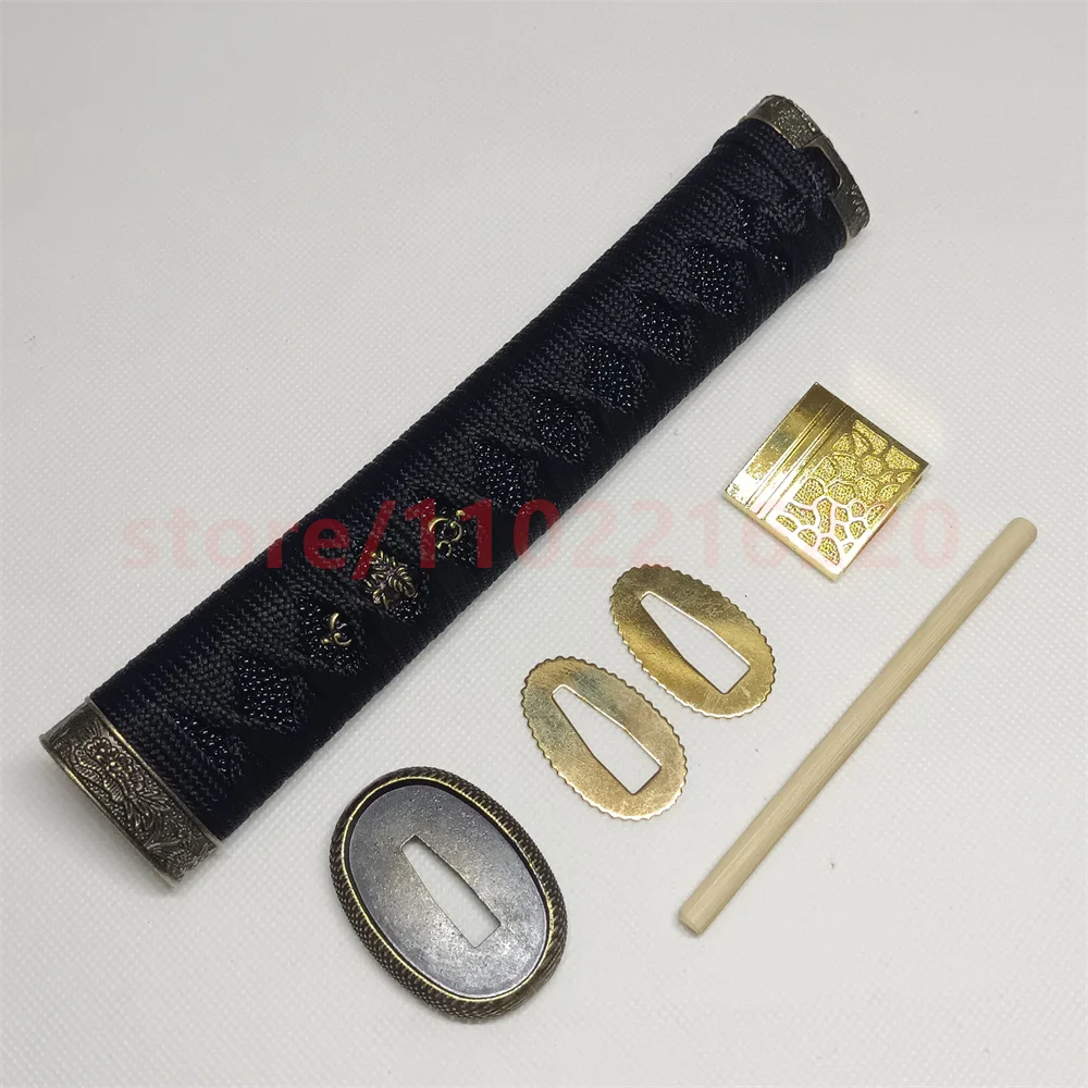 20cm Tsuka Handle Alloy Tsuba Handguard Guard Habaki Seppa Fuchi Kashira Menuki For Japanese Japan Samurai Katana Sword Parts