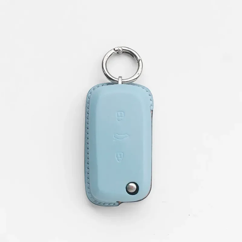 for Old Tiguan Beetle Sagitar Passat Leather Handmade Personalized Simple High End Key Cover Shell Ring
