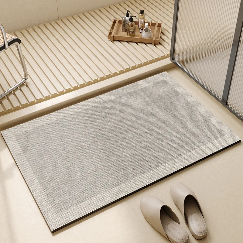 

Wabi-sabi Style Diatom Mud Super Absorbent Bath Mats Simple Non-Slip Bathroom Bathtub Mat Quick-Drying Floor Mats Easy-cleaning