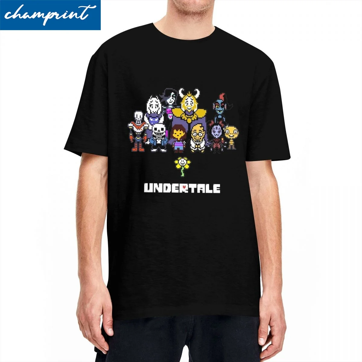 Casual Undertale Video Game Tshirts Unisex O-neck Short Sleeve Clothes Sans Papyrus Flowey Cotton Tops