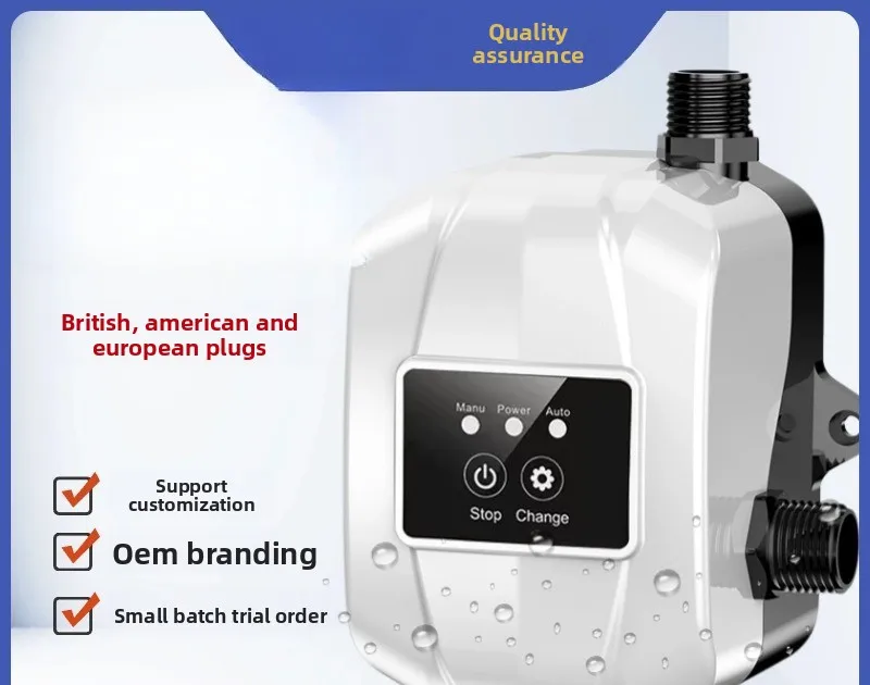 Cross-border US Standard 110V220v Household Booster Pump Automatic Silent Pump DC24V Water Heater Small Booster Pump