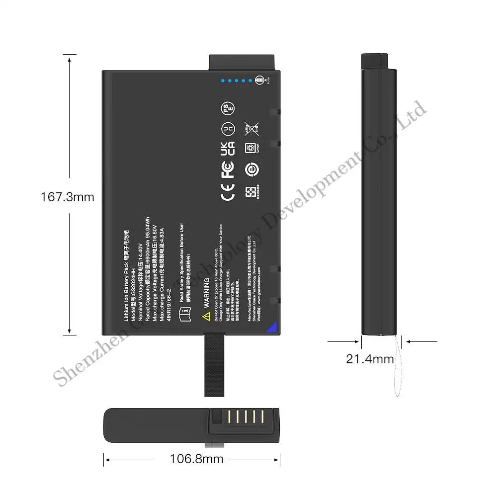 Bateria de íon-lítio recarregável inteligente TEFOO GS2024HH com bateria de substituição smbus 14,4V 6,9Ah para RRC2024 14,40V