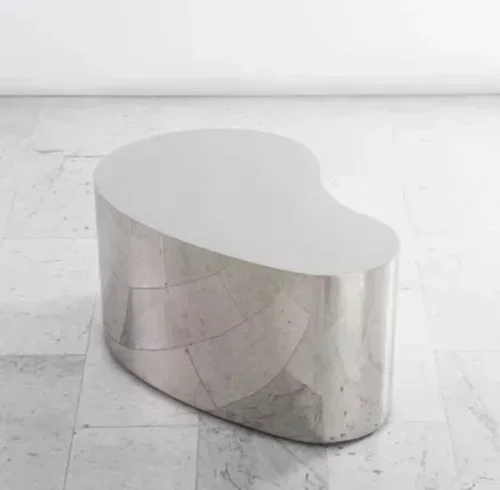 واحد من أفضل طاولة عرض فاخرة من الفولاذ المقاوم للصدأ على شكل إبداعي بسيط لغرفة المعيشة وطاولة قهوة في مقهى الفندق #6