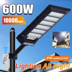 600W Solar LED Lights Wide Range Lighting External Solar Lamp Waterproof Lantern With Motion Sensor Outdoor Street Yard Lights