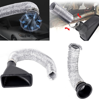 Car Universal Cold Air Intake Pipe Kit for Front Bumper ABS Plastic Turbo Air Funnel Inlet Kit for Brake Cooling Accessories