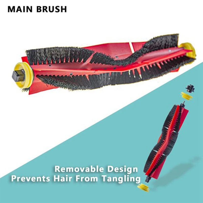 Запасные комплекты для Xiaomi Roborock S6/S50/S5max/S6max V, щетки для чистки, съемная основная щетка, боковая щетка