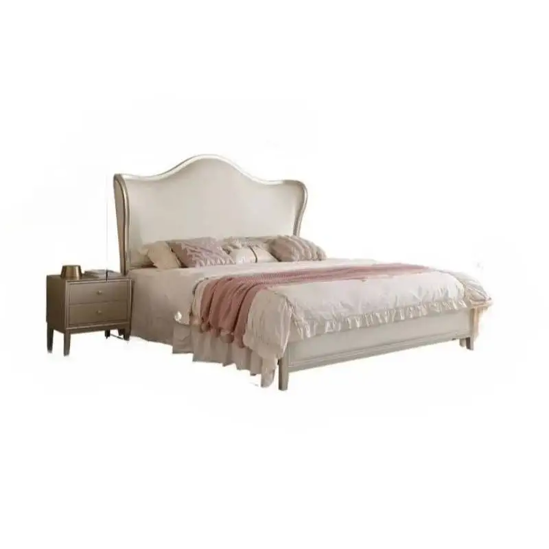 Box Decoration Double Bed Bedside Table Wardrobe Household Modern Double Bed Lounges Lit Luxe Camas De Dormitorio Furniture Home