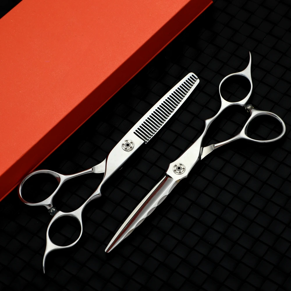 Salon Professional Hairdresser Scissors ，Barber Shop Tool Accessories， reverse tooth thin hair scissors 440C 5.5-6-6.5-7inch