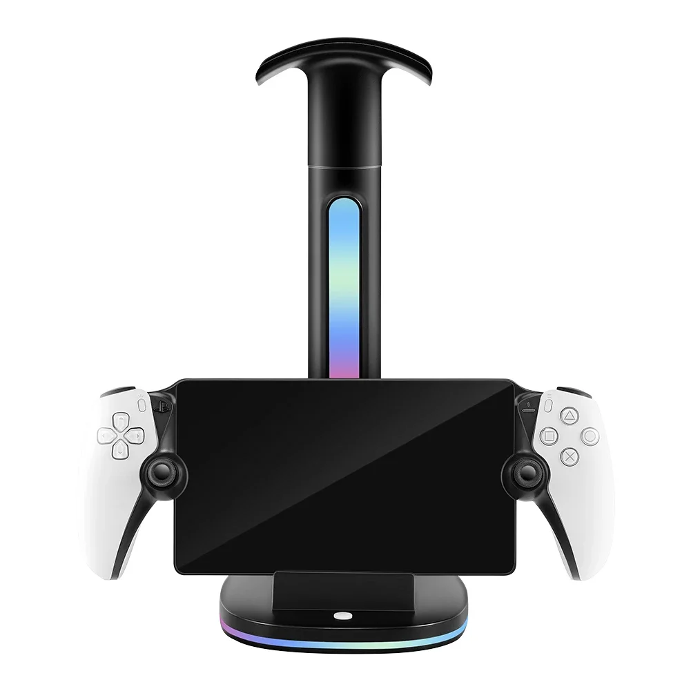 

RGB Charging Dock Station with 2 USB 2.0 Ports Headphones Stand Console Charger Stand Base for PS5 Portal for PlayStation Portal
