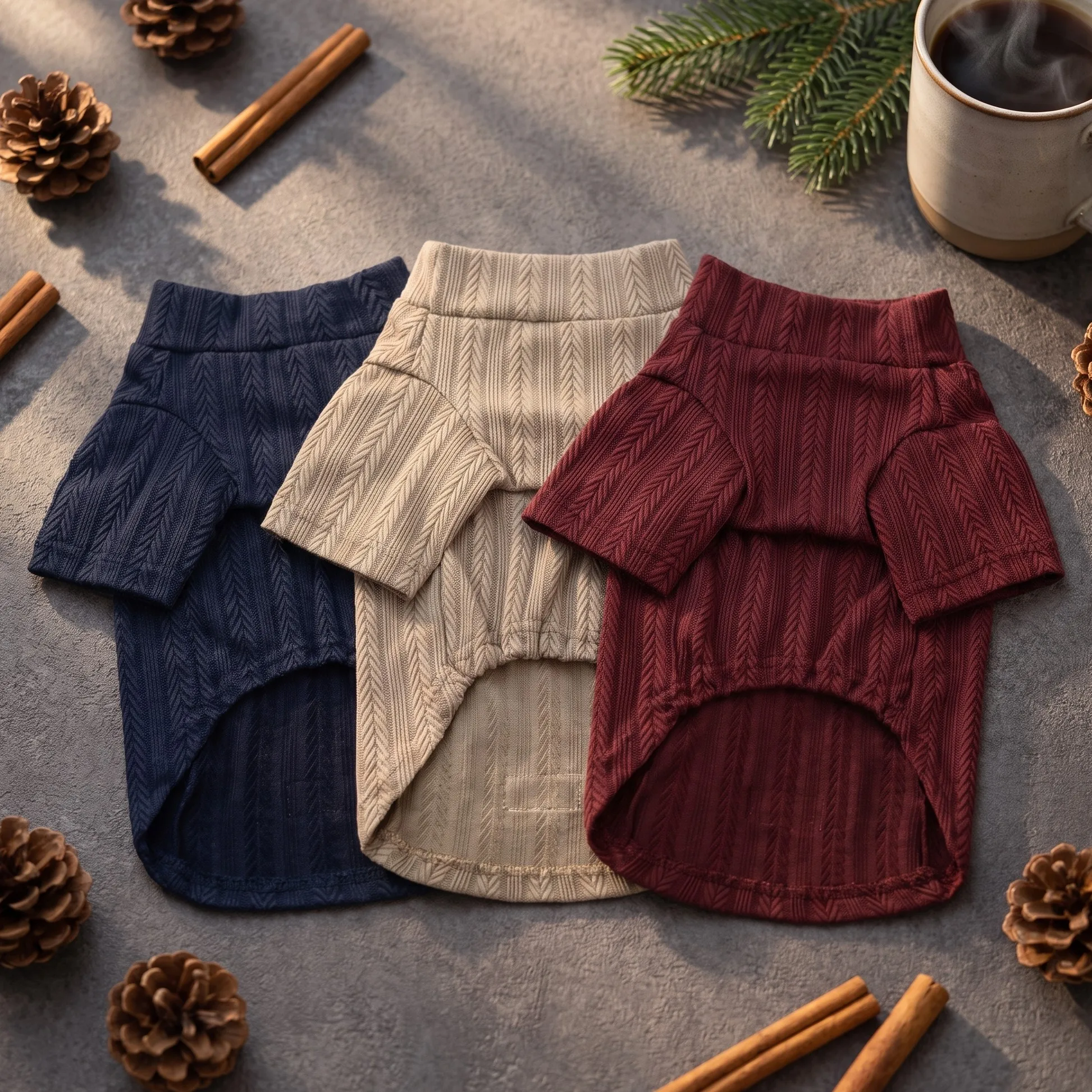 Hundepullover, Rollkragenpullover für Haustiere, gestrickte Hundekleidung mit Blumenmuster, Unterhemden für kleine und mittelgroße Hunde. – Detail 2