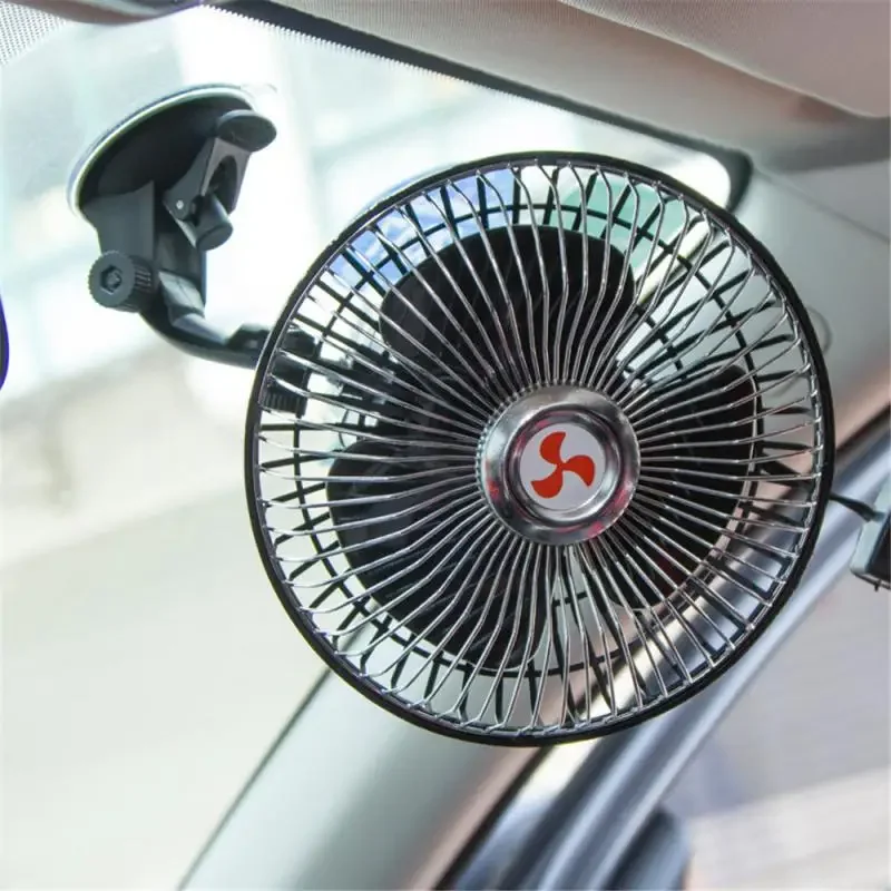 12V 24V Car Fan Dashboard Sucker Fan Air Cooling Adjustable Low Noise Auto Cooler Air Fan Accessories Ventilador 12v Car Fan