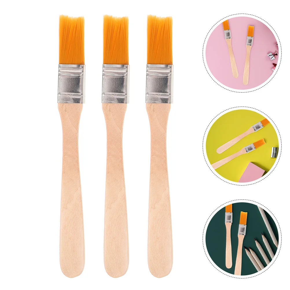 

5Pcs Paint Brush Set for Art Craft DIY Small Nylon Brushes with Wooden Handle Ideal for Wall Painting Detail Work Acrylic