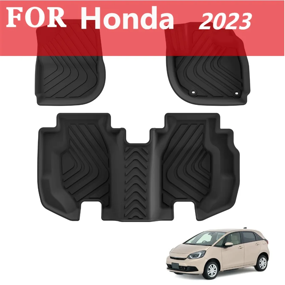 Топливная система RHD подходит для Honda Fit Jazz GK GP5 2023, модель TPE 3D, автомобильные коврики, водонепроницаемые всепогодные аксессуары, черный цвет Топливная система RHD подходит для Honda Fit Jazz GK GP5 2023, модель TPE 3D, автомобильные коврики, водонепроницаемые всепогодные аксессуары, черный цвет