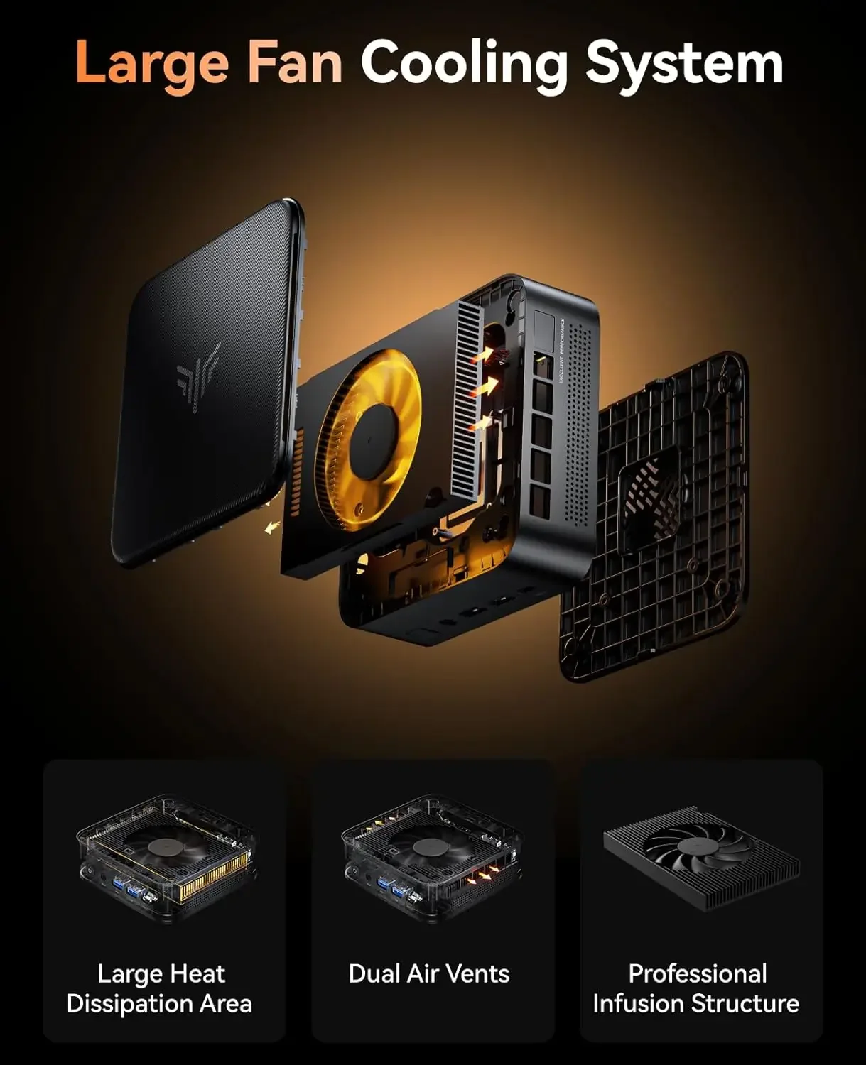 Мини-ПК с AMD 7 PRO 5875U, 16 ГБ DDR4 512 ГБ M.2 SSD Мини-компьютер, мини-игровой ПК с USB Type-C, поддержка настольных компьютеров