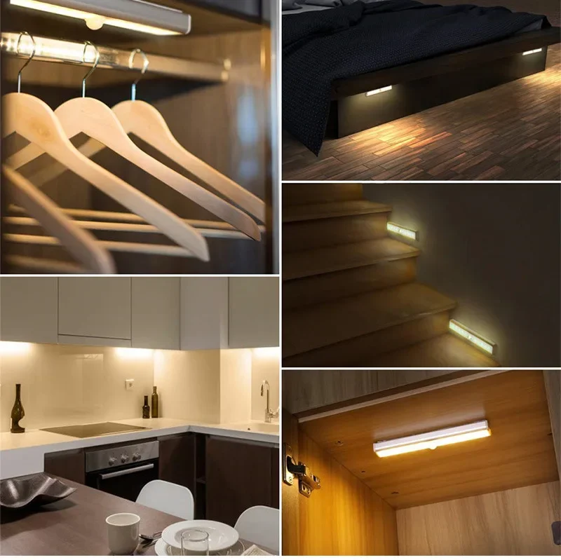 Induction Minimalist Night Light Automatic Human Body Sensing Intelligent Wardrobe Drawer Long Cabinet Light Strip