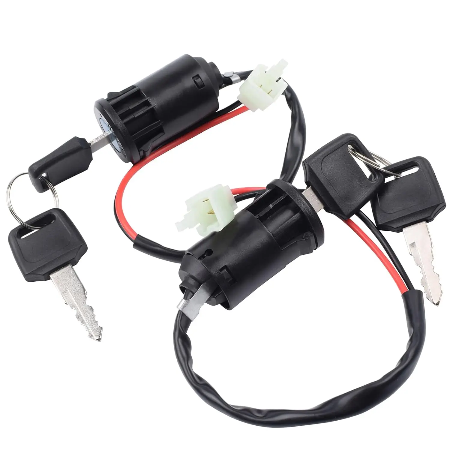 2 PCS 2 Wire Ignition Key Switch for Electric Scooter Golf Scooter Bikes ATV Moped KS51 Motorcycle 2 Position Type on Off