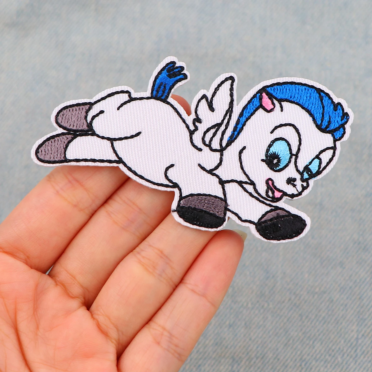 

Cute Horse Embroidery Patch Cartoon Iron On Patches for Clothing Thermoadhesive Patches Animal Patches On Clothes Badge DIY Sew