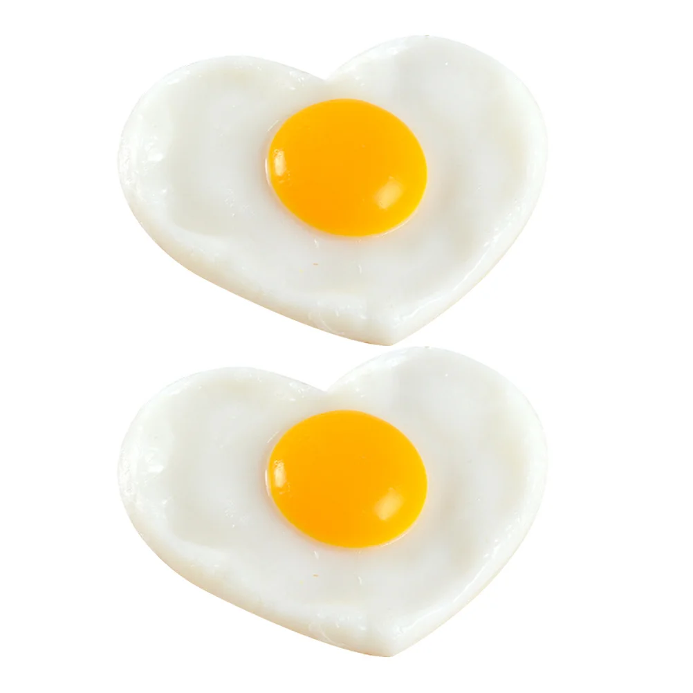 

2pcs Simulation Egg Lifelike Plastic Food For Kitchen Decor Decor Plaything Restaurant Display Photography Prop