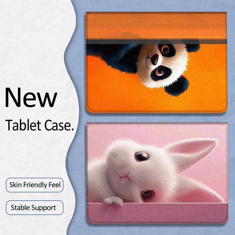Panda Rabbit Cartoon Cute Art For Samsung Galaxy Tab A7 A A8 A9 A11 S6 S11 10.1 10.4 10.5 Inch Lite PLus Soft Tablet Case Gift