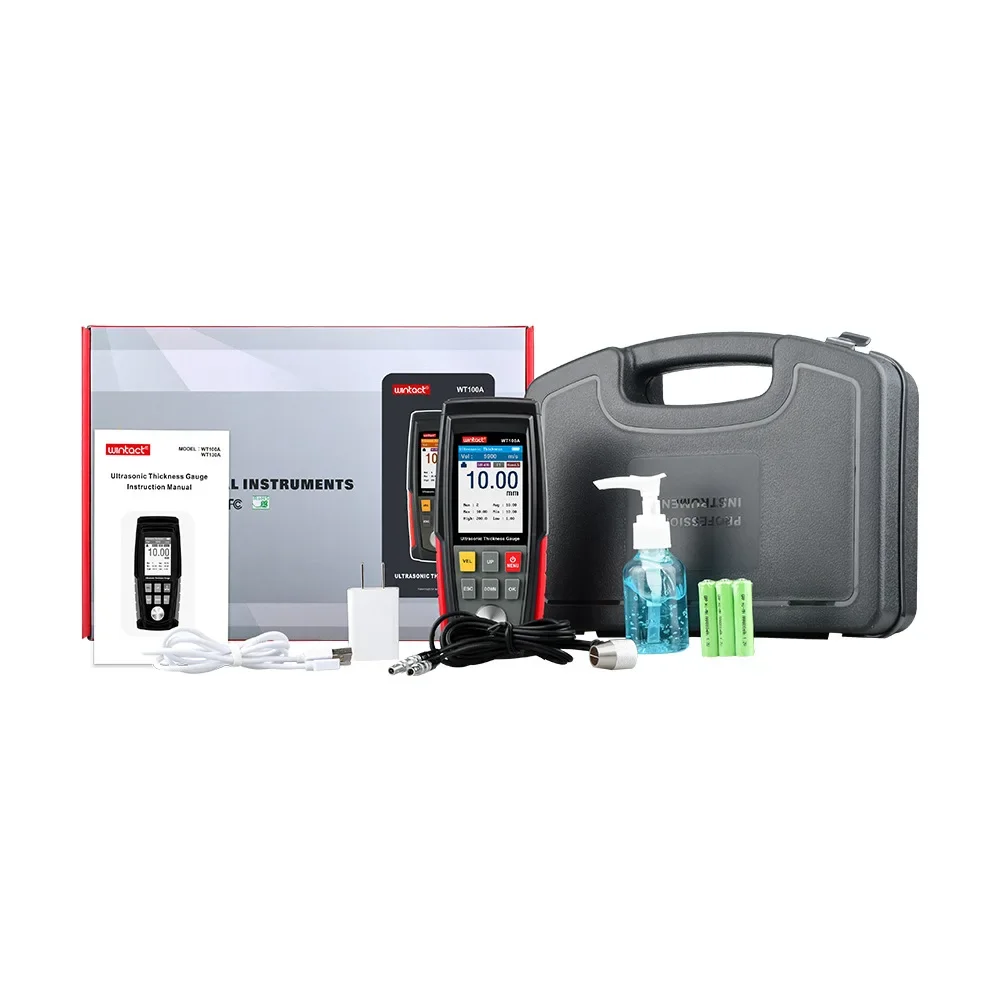 2026 SELL WT100A Digital Ultrasonic Thickness Gauge English Battery Operated Width Measuring Instrument