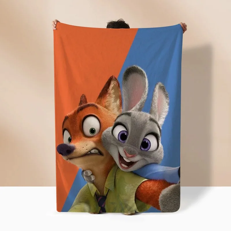 

The New Best-selling Cartoon and Anime Zootopia 2 Series Flannel Blanket for Office Nap Covers Is Soft and Warm