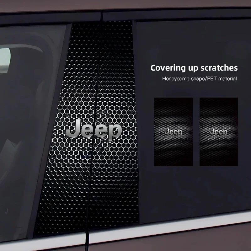 

Car Door Anti-Collision Protective Stickers 2-Pack Scratch Guard Pad for Jeep Grand Cherokee Wrangler JK Gladiator