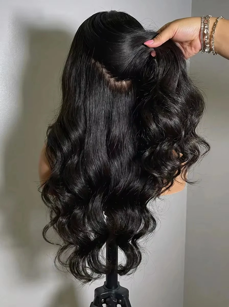 40 Inch Body Wave Human Hair Wigs 13x6 Hd Lace Frontal Wig Brazilian Natural Black 250 Density 13x4 Lace Front Human Hair Wig 5x5 Gluless Lace Closure Wigs For Women