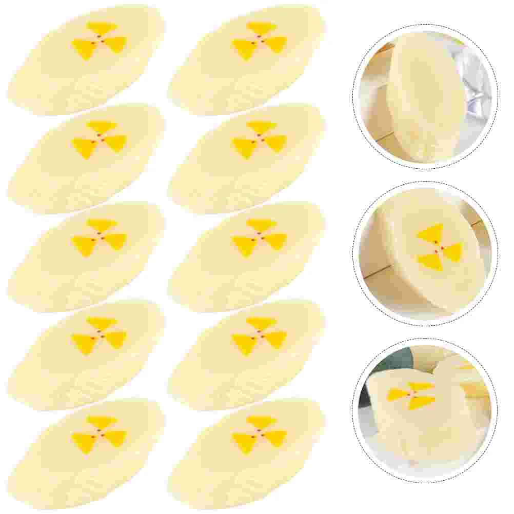 10 Pcs Simulated Banana Artificial Bananas Simulation Fruit Model Plastic Slices Fake Decor Kitchen Photography Props Backpack