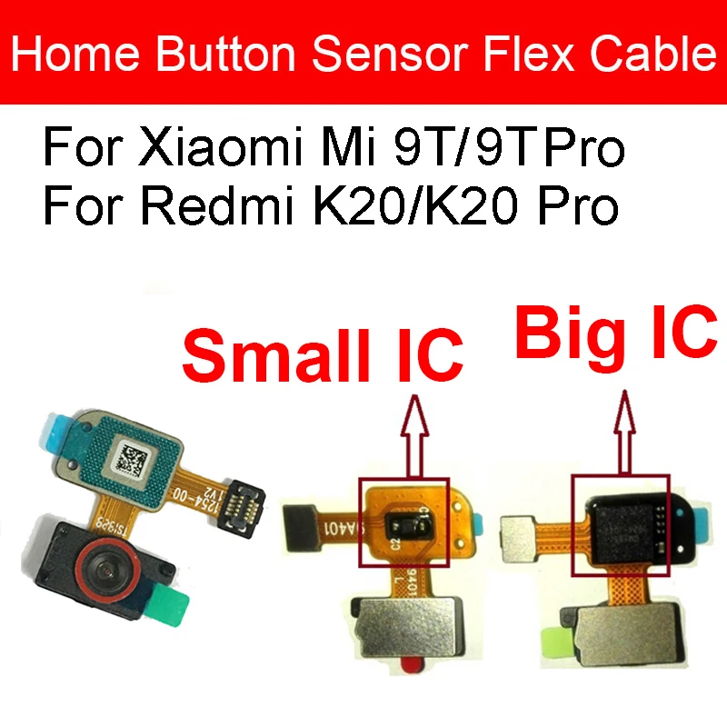 

Home Button Fingerprint Flex Cable For Xiaomi Mi 9T 9T Pro Redmi K20/K20 Pro Menu Return Key Recognition Sensor Flex Cable Parts