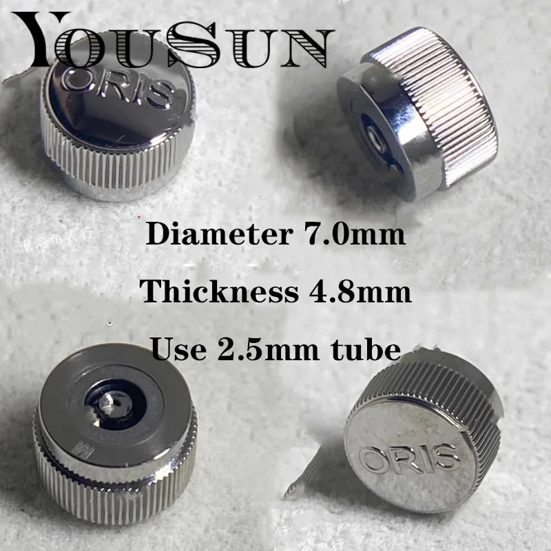 

Watch Head Crown Diameter 7.0mm Thick 4.8mm With 2.5mm Tube Fittings For Oris