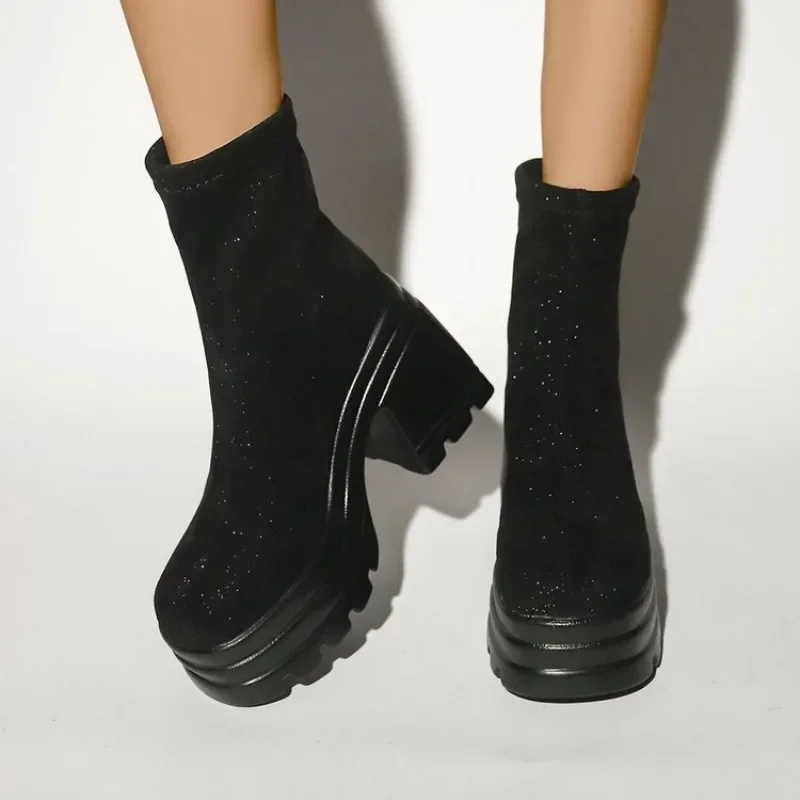 

2024 Женские ботинки Весенне-осенние сетчатые дышащие ботинки Удобные женские ботинки на высоком каблуке Горячие дизайнерские женские туфли на мелкой подошве