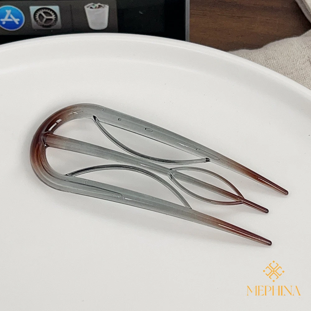 MEPHINA Forcine per capelli a forma di U Bastoncini per capelli Forcine per capelli Coil-up Comodi fermagli per capelli Eleganti semplici Accessori per le donne