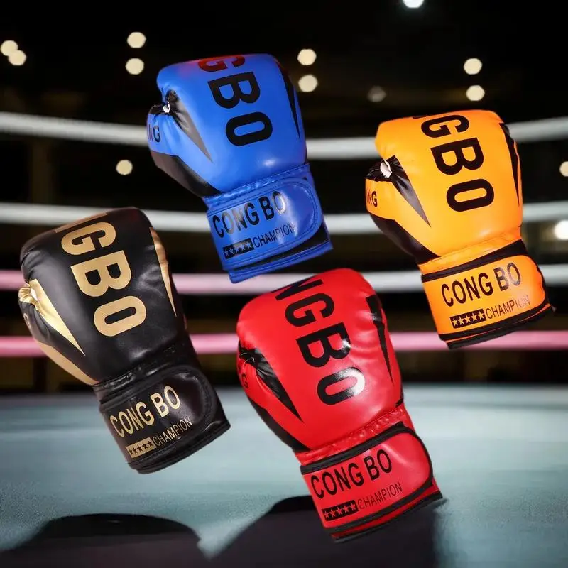 Kinder 6oz Professionelle Boxtraining Sparring Handschuhe PU Leder Kinder Atmungsaktive Muay Thai Stanzen Karate Trainingshandschuhe