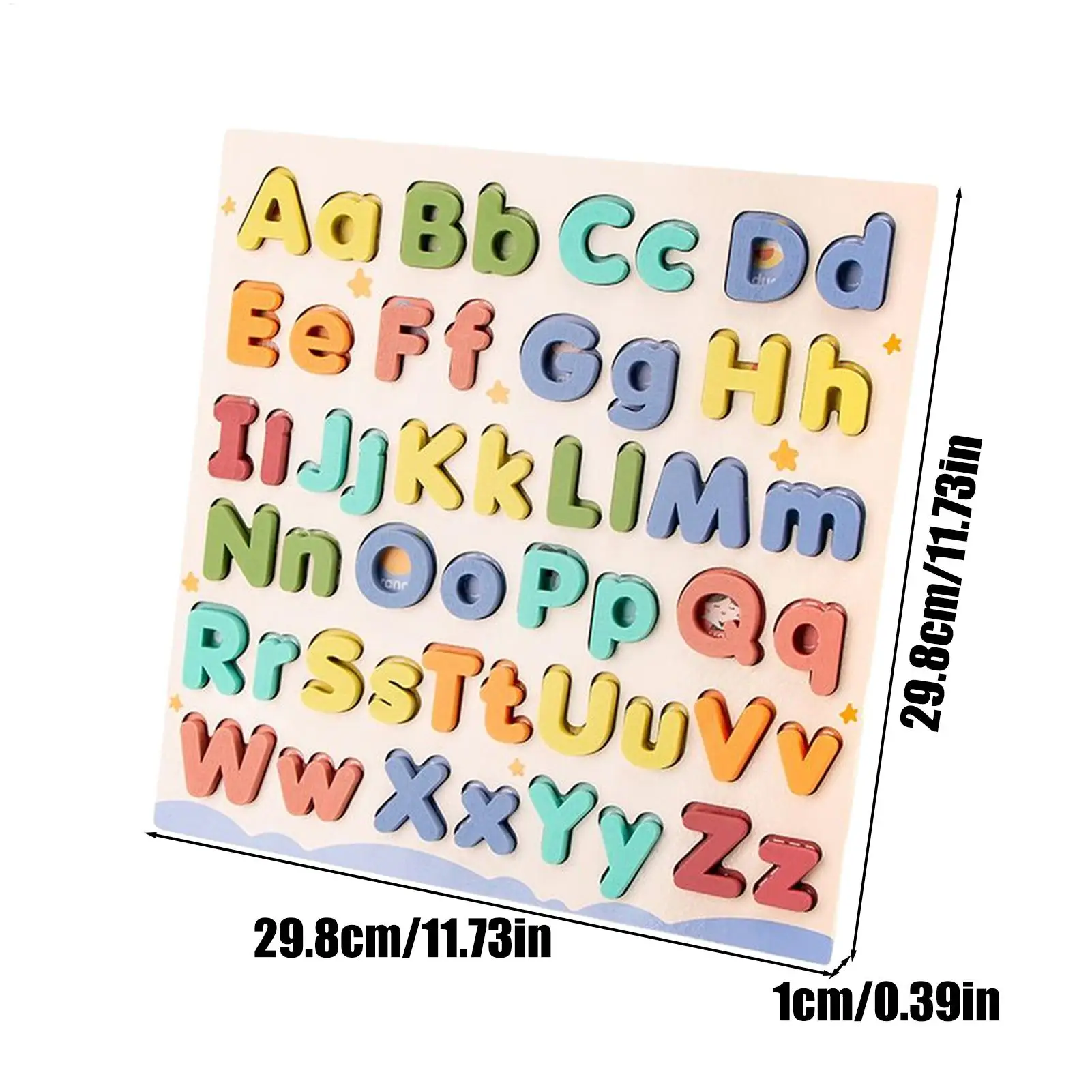 알파벳 퍼즐 나무 대문자 소문자 학습 완구 어린이 가정용 매칭 인터랙티브 교육용 블록 보드