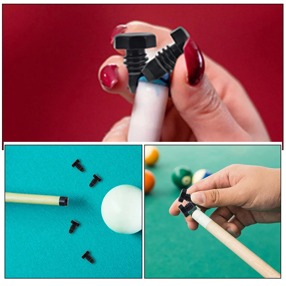 

10Pcs Plastic Small Pool Cue Bottom Protectors Billiard Cue Covers Protective Replacements for Billiard Accessories