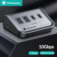 Yottamaster 4 en 1 tipo C USB-A HUB USB multifunción a adaptador USB 3,1 de 10Gbps estación de acoplamiento USB para Windows MAC divisor USB