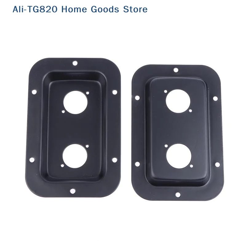 [TG820] 1/3 pièces Plaque de montage encastrée en acier noir pour connecteur XLR pour haut-parleur de scène, accessoires DIY