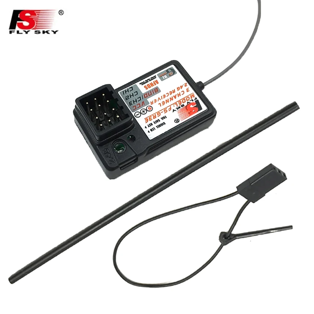 Original Flysky 1/2/4 PCS FS-GR3E AFHDS 2.4G 3CH RC Receiver for GT3B GT2 GT3C RC Transmitter Wholesale