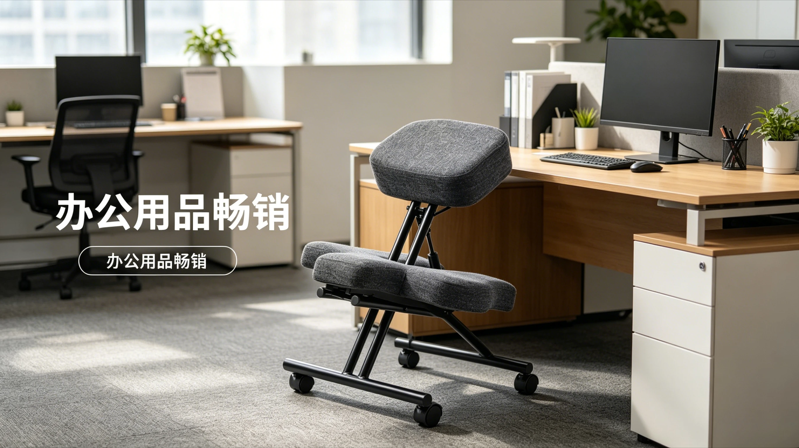 Kneeling Chair - Home Office Ergonomic Computer Desk Stool For Active Sitting Relieving Back and Neck Pain & Improving Posture