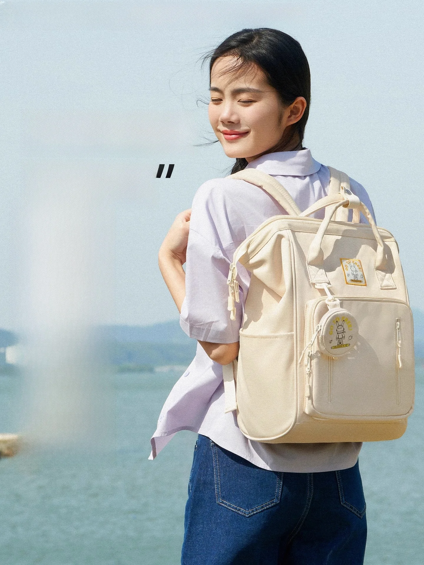 Mochila Feminina Clnoe Kenok de Grande Capacidade para Laptop, Leve, Ideal para Viagens, Estilo Commuter, Material de Nylon