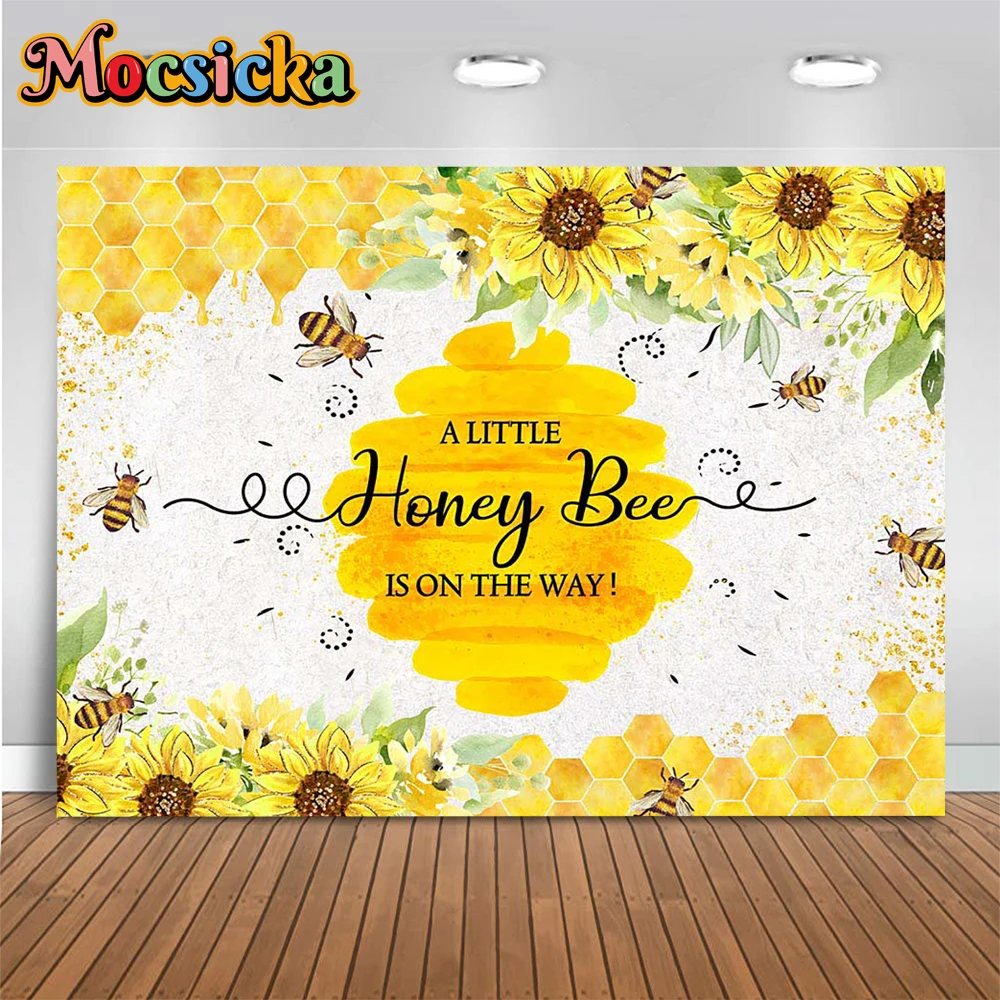 الصيف ليتل عسل النحل الطفل على الطريق واحد حفلة عيد ميلاد التصوير خلفية العسل عباد الشمس خلفية الصورة الوليد
